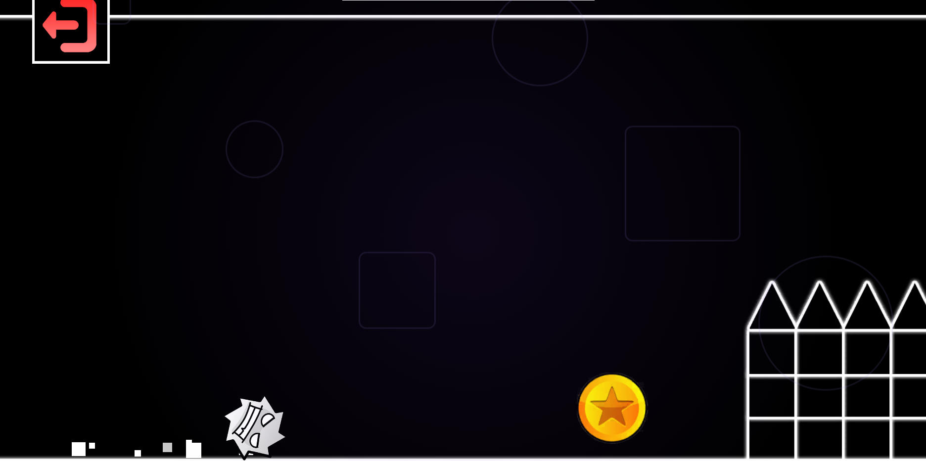 Geometry Black Ball에서 가시와 벽을 피해 별을 수집하는 중력 반전 구간