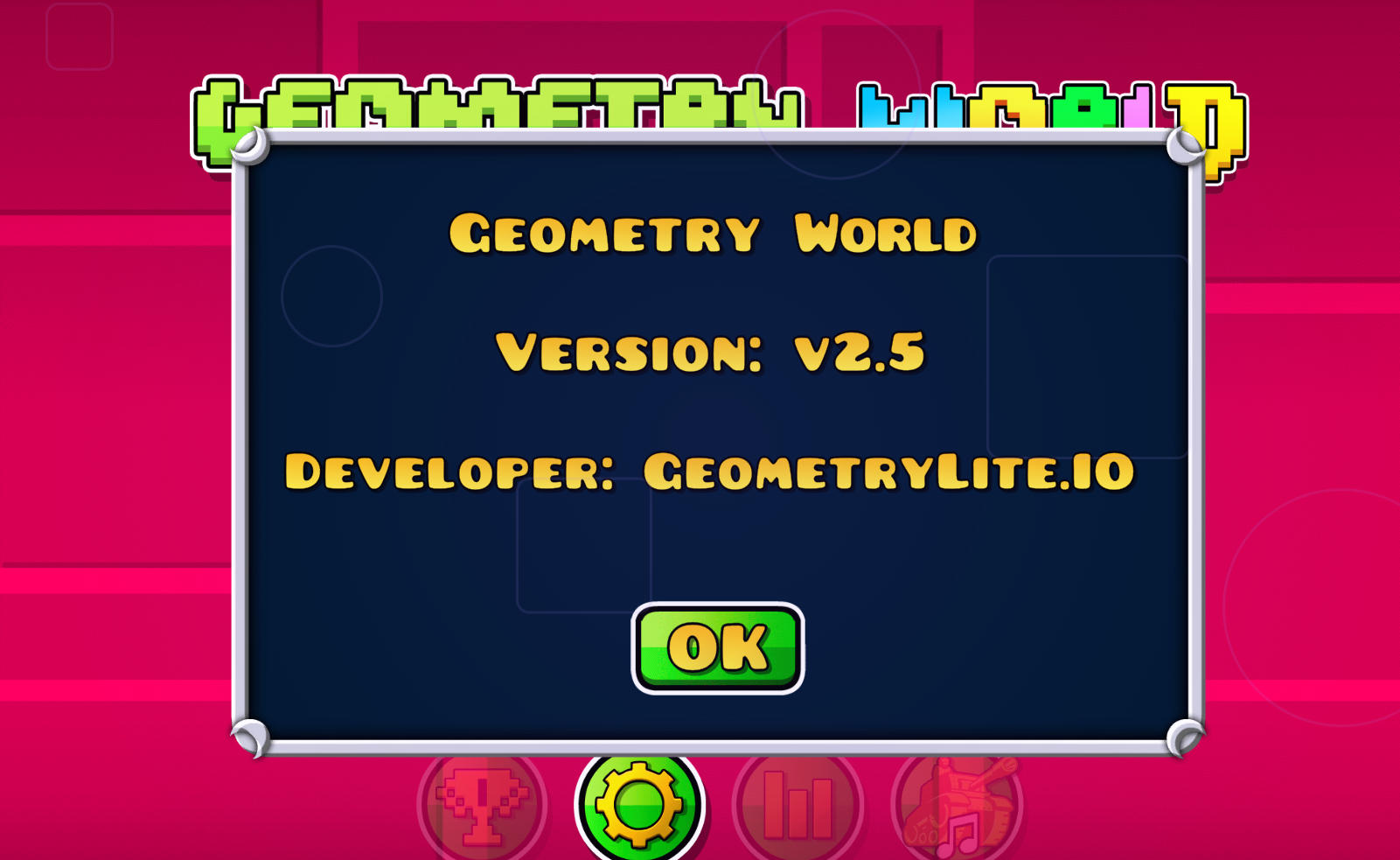 Geometry Dash World에서 유저 코인을 노리는 큐브 점프 구간