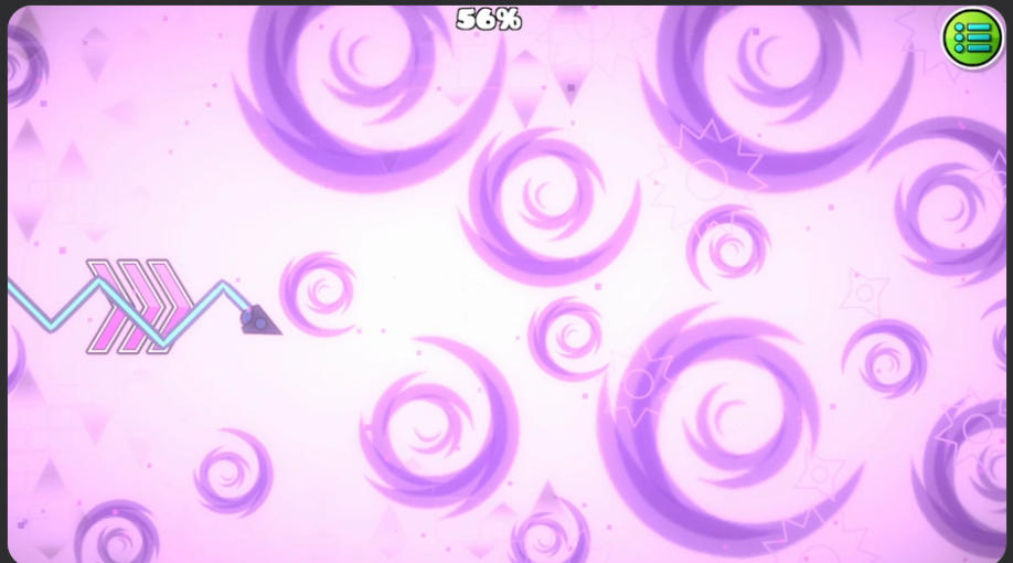 Geometry Wave Online Editor의 레벨 에디터로 스테이지를 제작하는 화면